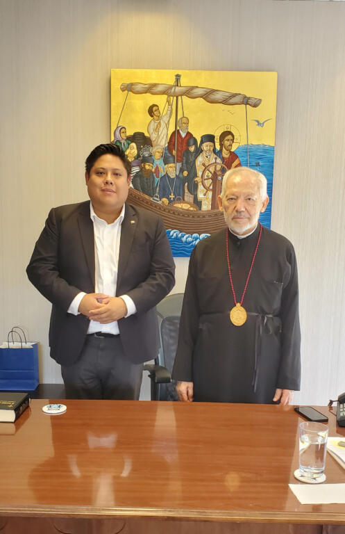 o-vouleftis-Jonathan-Tsao-episkefthike Ο Βουλευτής Jonathan Tsao επισκέφθηκε τον Αρχιεπίσκοπο Καναδά Σωτήριο