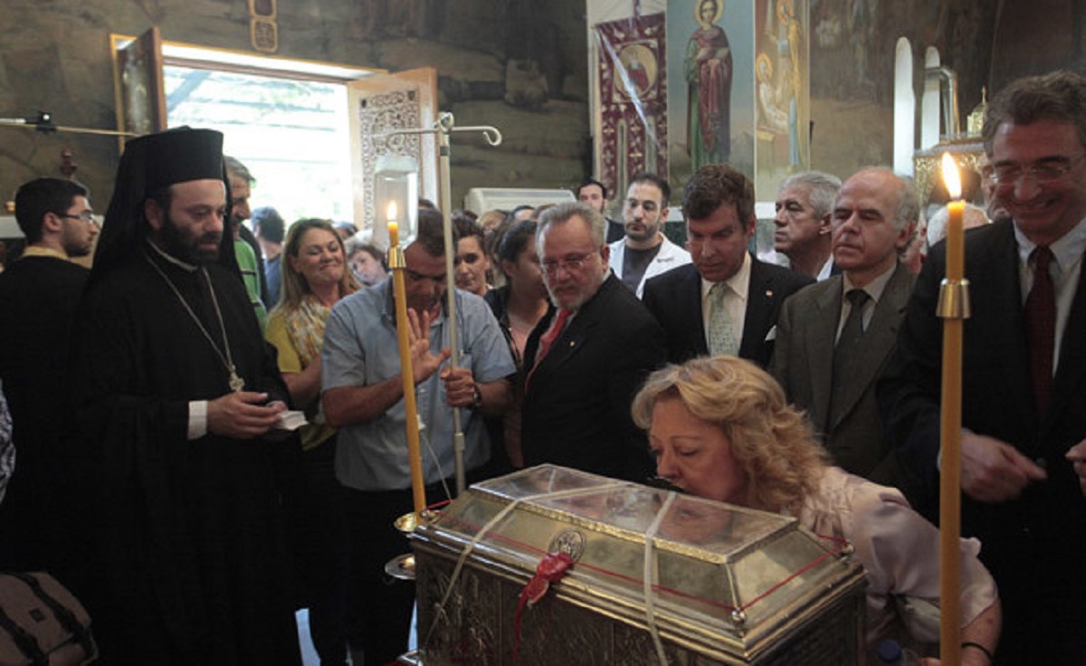 san-simera-to-2015-i Σαν σήμερα, το 2015: Η υποδοχή των ιερών λειψάνων της Αγίας Βαρβάρας στον Άγιο Σάββα
