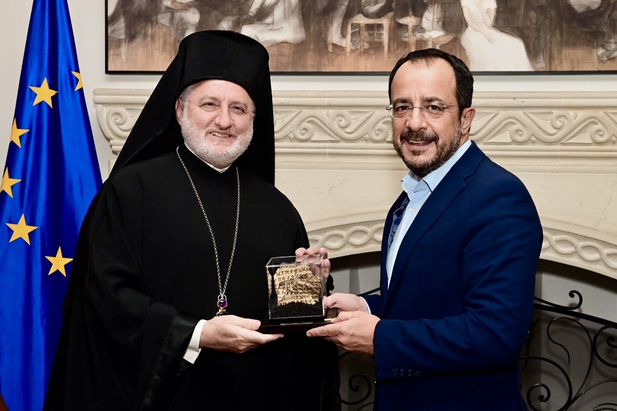 sinantisi-Αmerikis-elpidoforou-me-ton Συνάντηση Αμερικής Ελπιδοφόρου με τον Πρόεδρο της Κυπριακής Δημοκρατίας Νίκο Χριστοδουλίδη στη Λευκωσία