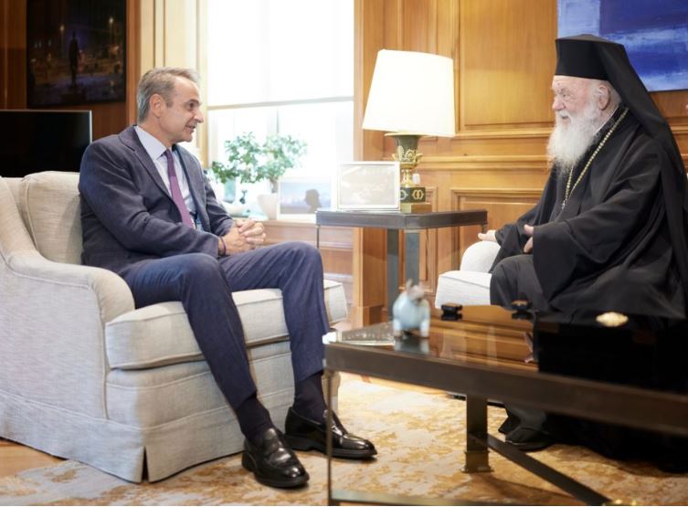 sinantisi-Αrchiepiskopou-Αthinon-me-mitsotaki Συνάντηση Αρχιεπισκόπου Αθηνών με Μητσοτάκη: Επιβεβαίωσαν “το εξαιρετικό επίπεδο συνεργασίας μεταξύ Πολιτείας και Εκκλησίας”