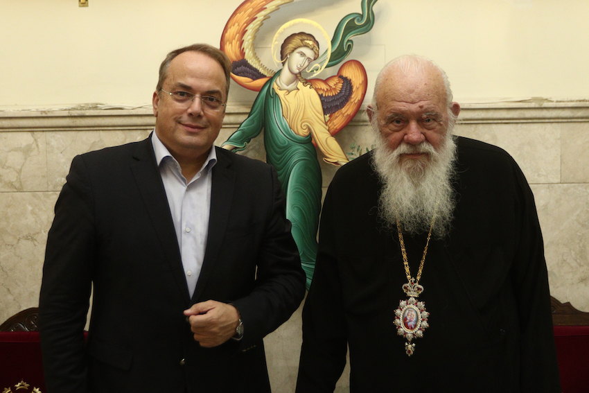 Συνάντηση Αρχιεπισκόπου με τον Δήμαρχο Βάρης, Βούλας και Βουλιαγμένης 
