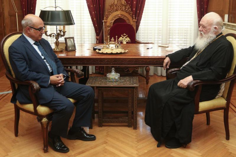 sinantisi-Αrchiepiskopou-me-ton-neo Συνάντηση Αρχιεπισκόπου με τον νέο Γενικό Γραμματέα Δικαιοσύνης