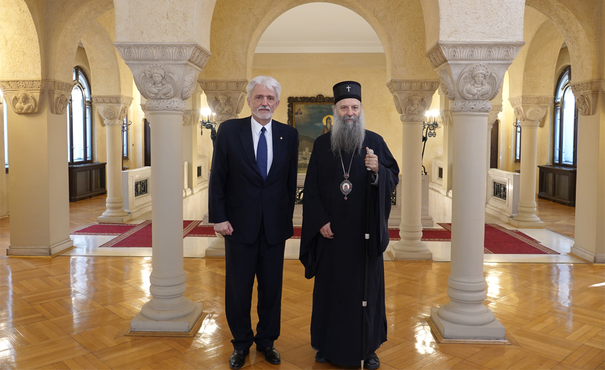sinantisi-patriarchi-porfiriou-me-ton Συνάντηση Πατριάρχη Πορφυρίου με τον Πρέσβη της Ουκρανίας στη Σερβία