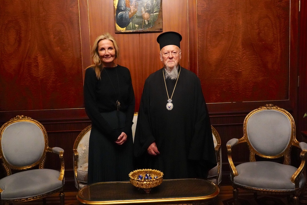 sinantisi-tis-marevas-gkrampofski-me Συνάντηση της Μαρέβας Γκραμπόφσκι με τον Οικουμενικό Πατριάρχη