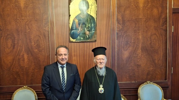 sinantisi-tou-ikoumenikou-patriarchi-me Συνάντηση του Οικουμενικού Πατριάρχη με τον δήμαρχο Θεσσαλονίκης Στέλιο Αγγελούδη