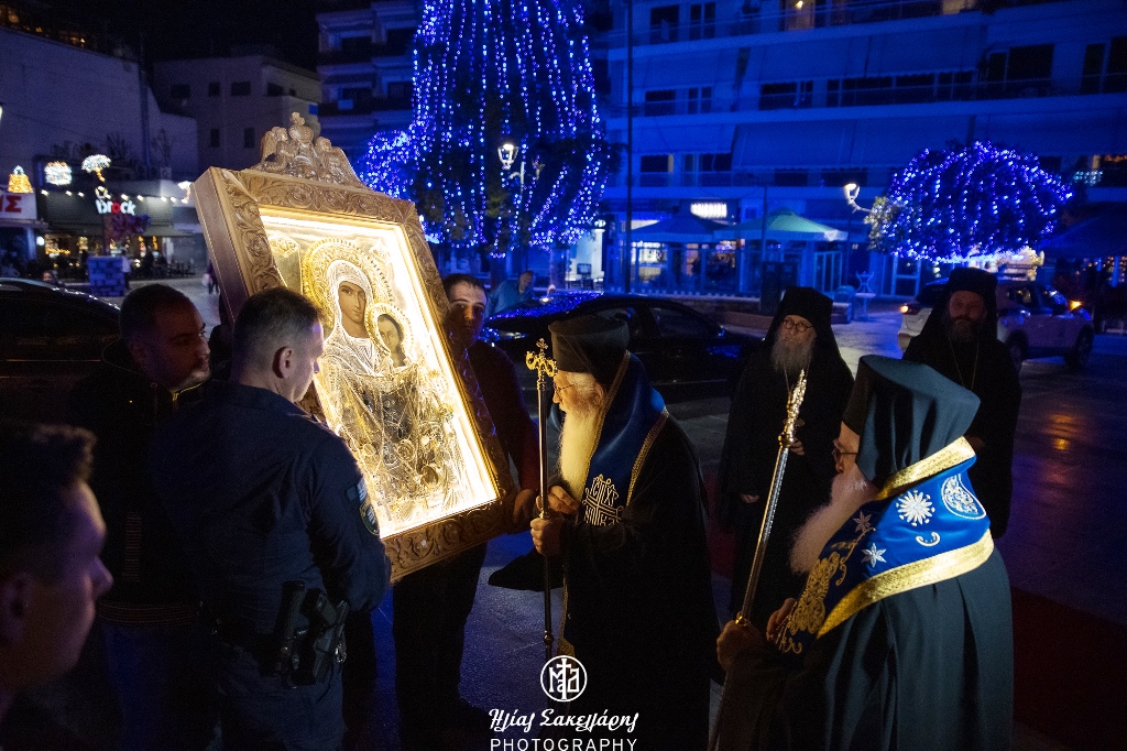 Θερμή υποδοχή της Παναγίας Σκριπούς στον Βόλο