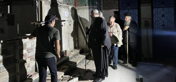 tis-ergasies-apokatastasis-tou-ierou Τις εργασίες αποκατάστασης του Ιερού Προσκυνήματος Αγίας Παρασκευής Τεμπών επιθεώρησε ο Σεβασμιώτατος.