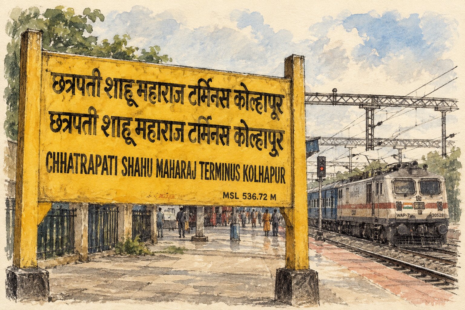 Cover art for blog post on History of Kolhapur. AI generated image