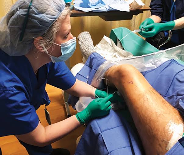 IN WHICH SITUATION WOULD AN ANESTHESIOLOGIST MOST LIKELY USE REGIONAL ANESTHESIA?