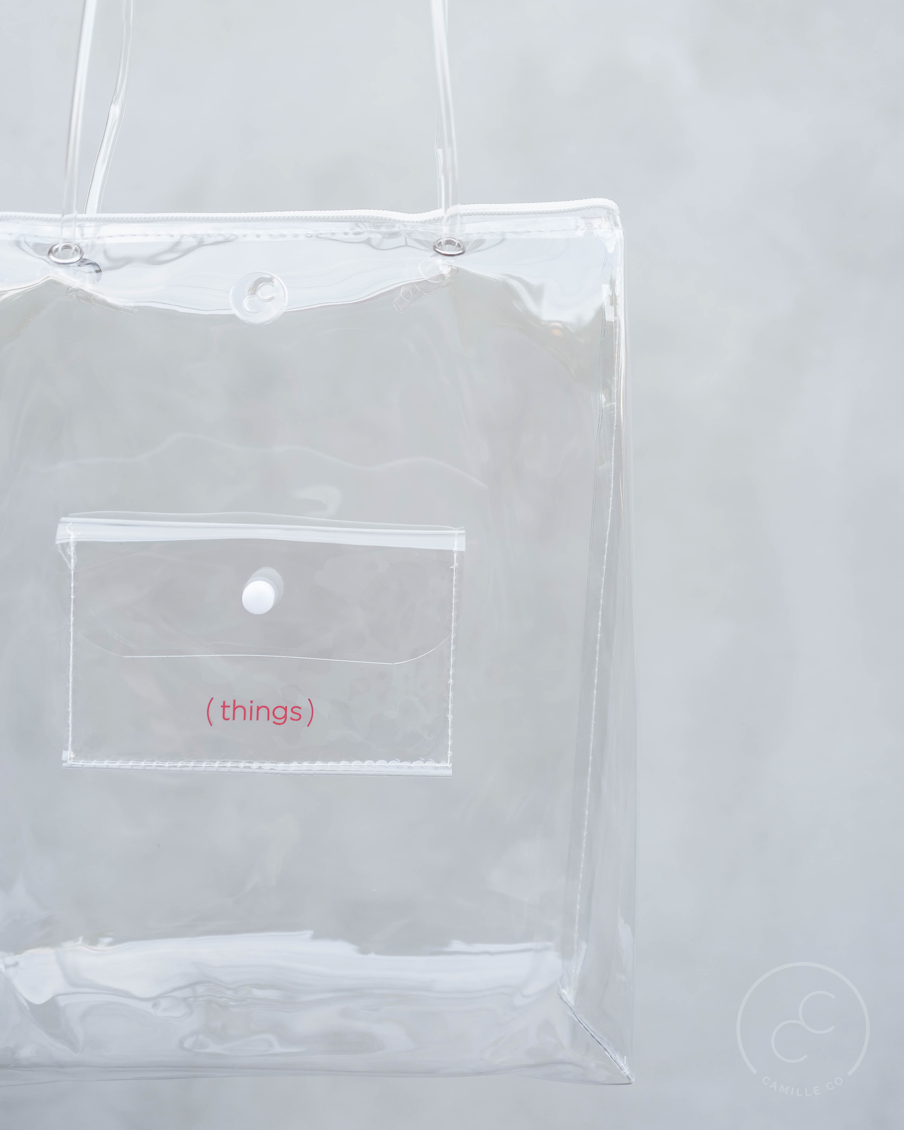 Clarity bag clear print