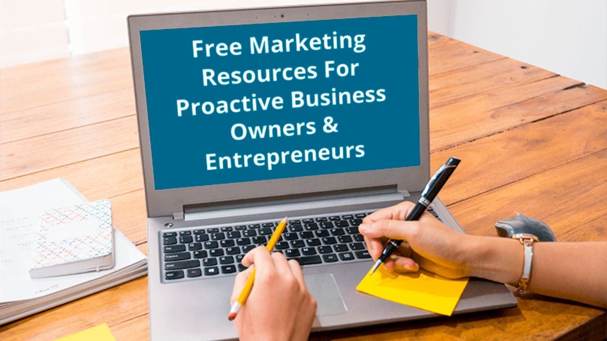Feature image for my marketing resources for small business page