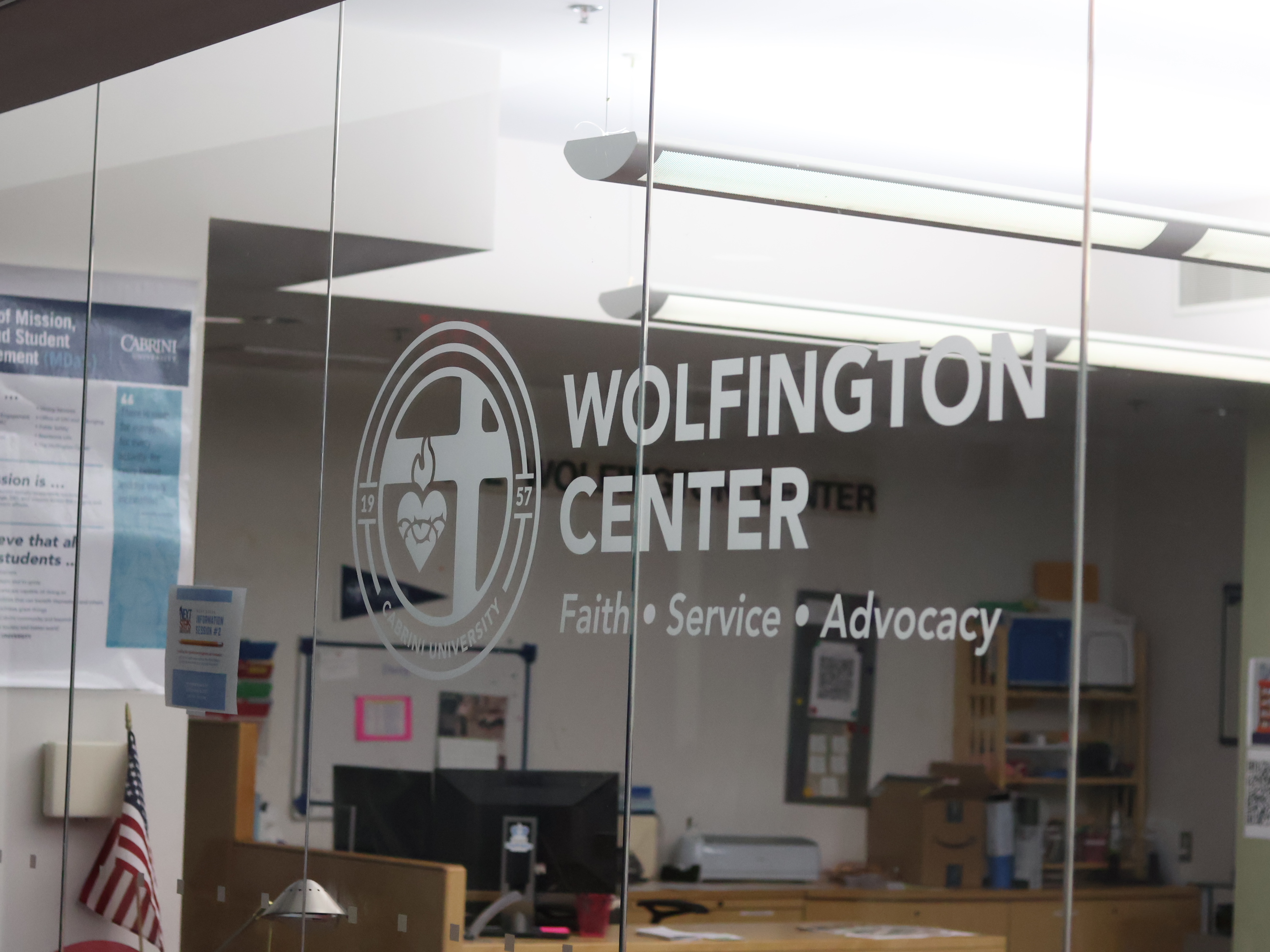 Photo of the outside of the Wolfington Center on the third floor of Founder's Hall at Cabrini University.