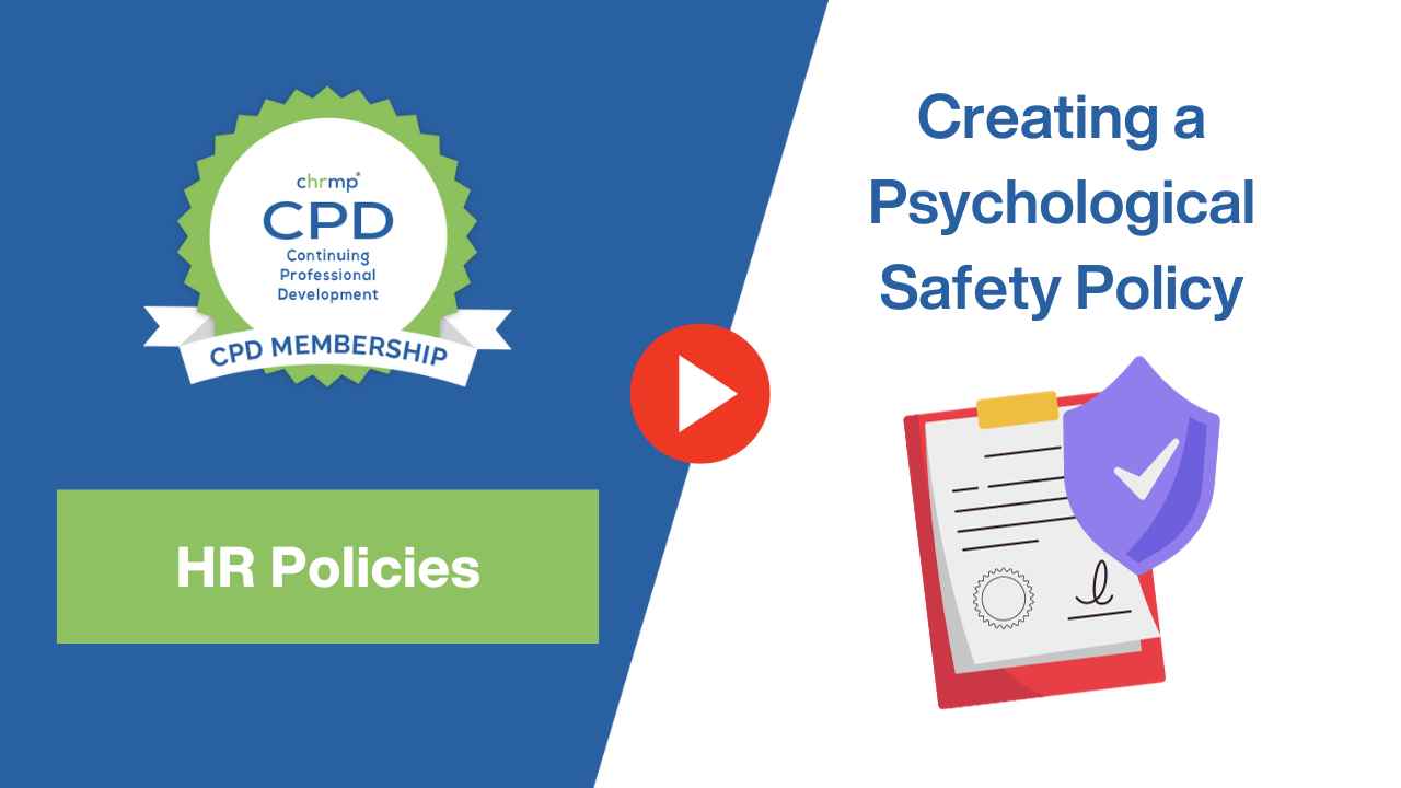 Creating a Psychological safety policy