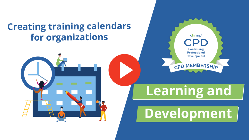 Creating a training calendar for an organisation