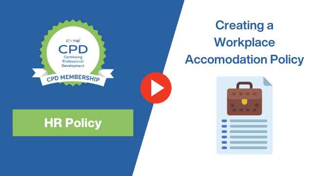 Creating a workplace accomodation policy