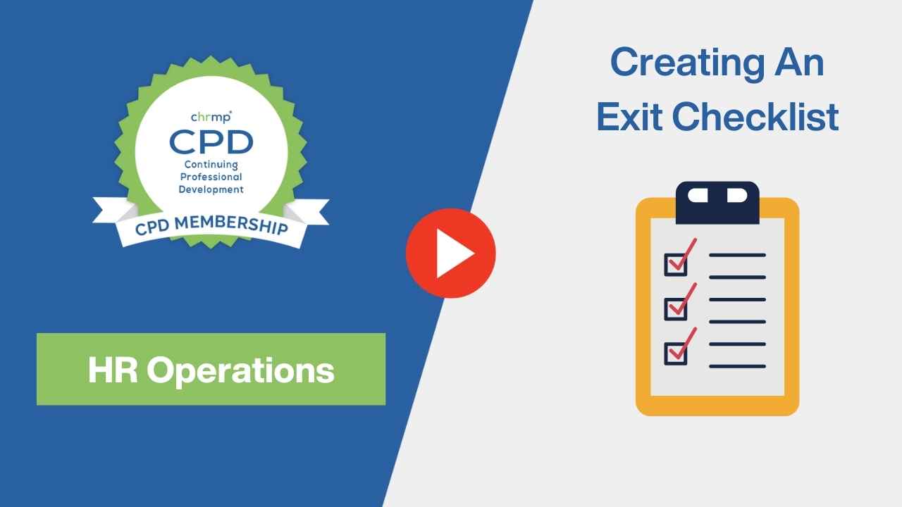 Creating an exit checklist
