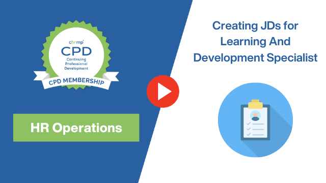 Creating JDs for learning and development specialist