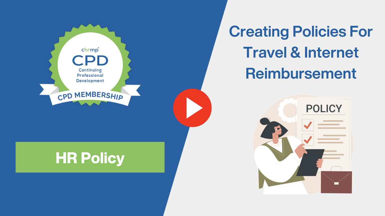 Creating policies for travel and internet reimbusement