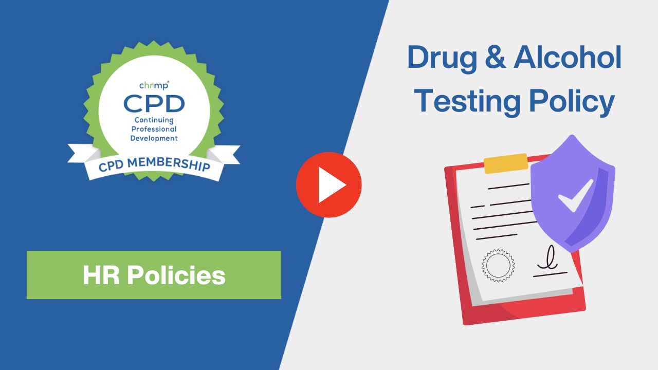 Drug and alcohol testing policy