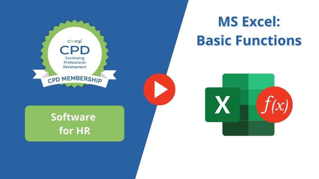 MS Excel Basic Functions