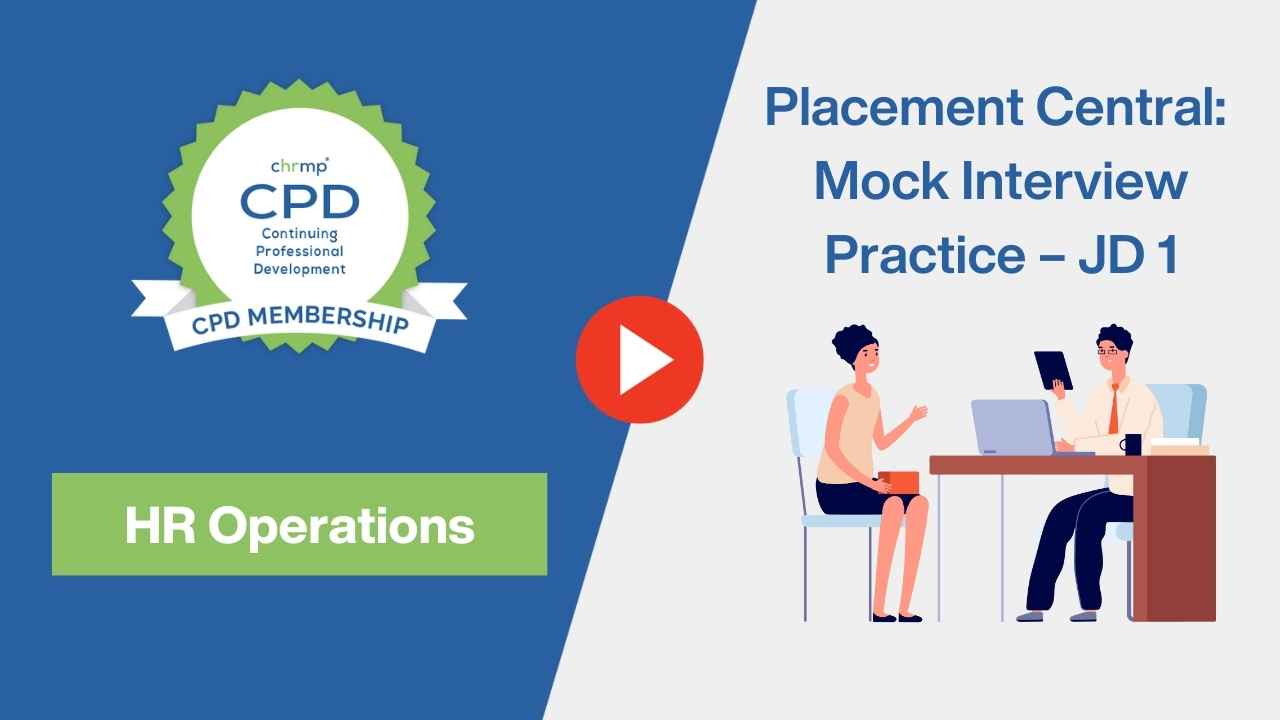 Placement Central – Mock Interview Practice – JD 1