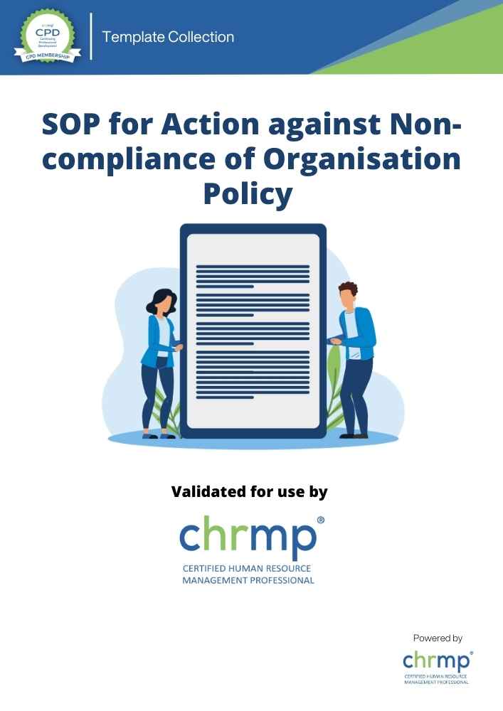 SOP for Action against Non-compliance of Organisation Policy