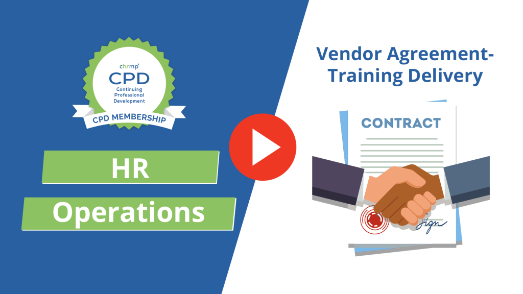 Vendor agreement-Training delivery