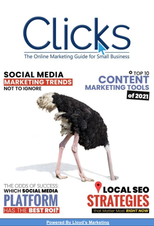 The Front Cover Of November'S Clicks Digital Marketing Magazine