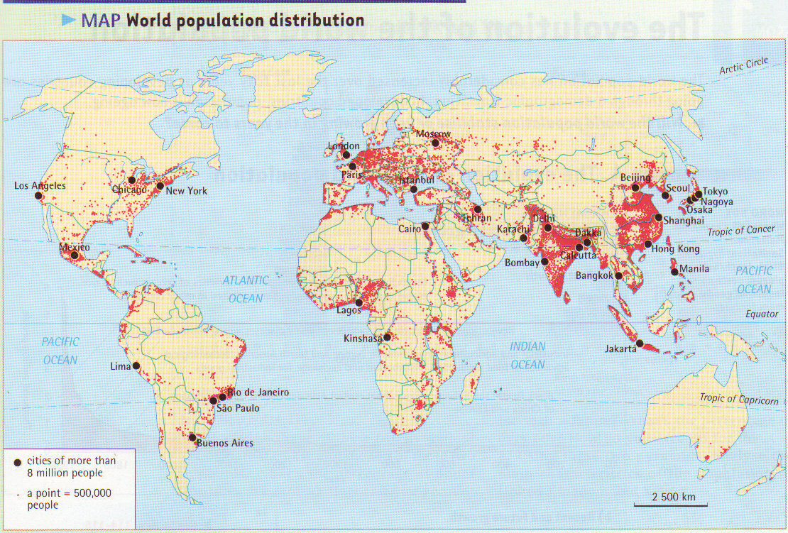 PATTERN OF WORLD POPULATION DISTRIBUTION