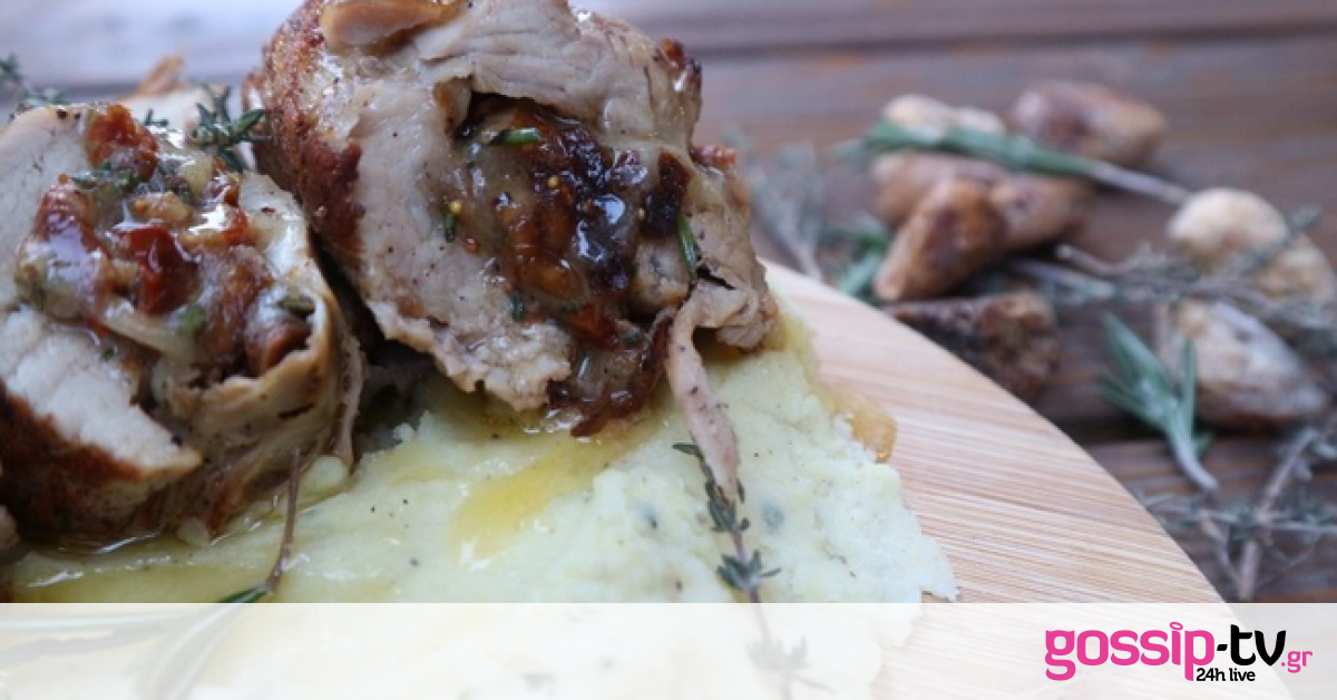 Ψαρονέφρι γεμιστό με mashed potatoes