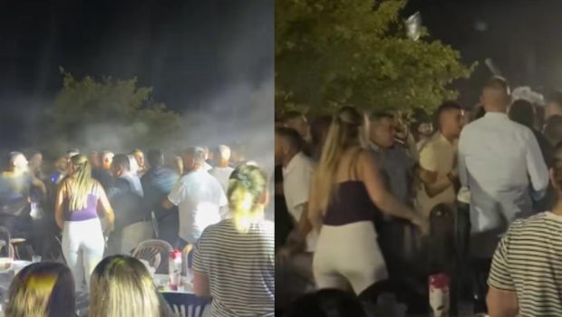 Άγριο ξύλο σε πανηγύρι με τη Γωγώ Τσαμπά – «Έφευγαν» στον αέρα τραπέζια, καρέκλες και μπουκάλια