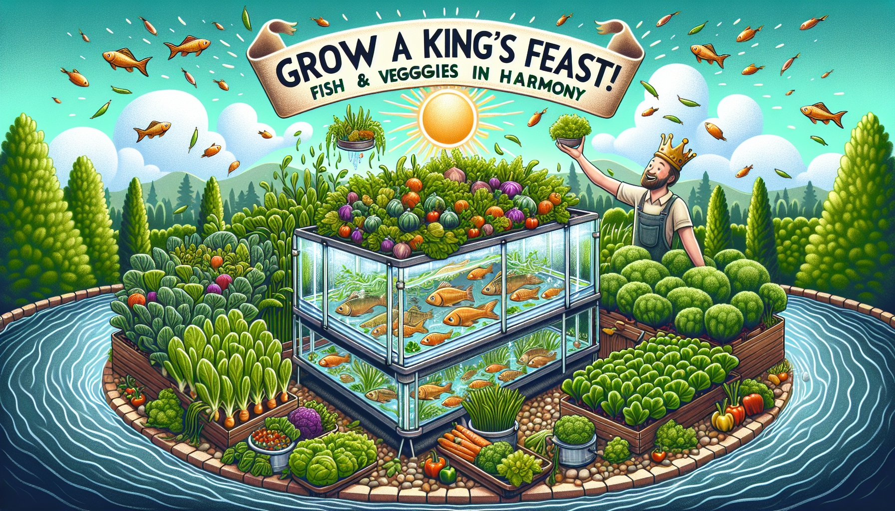 Innovative Solutions: Mats Hacks' Aquaponic Masterpiece 1 a man standing in a garden with fish in a tank