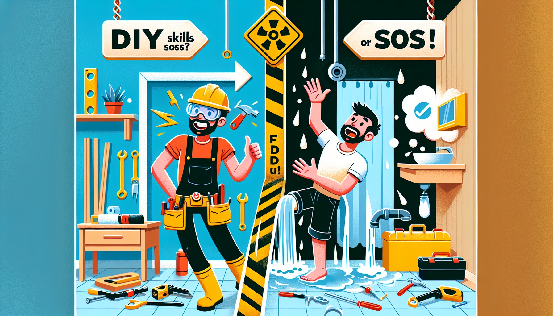 Embrace the DIY Mastery with Matt's Hacks 2 a cartoon of men in a room with tools