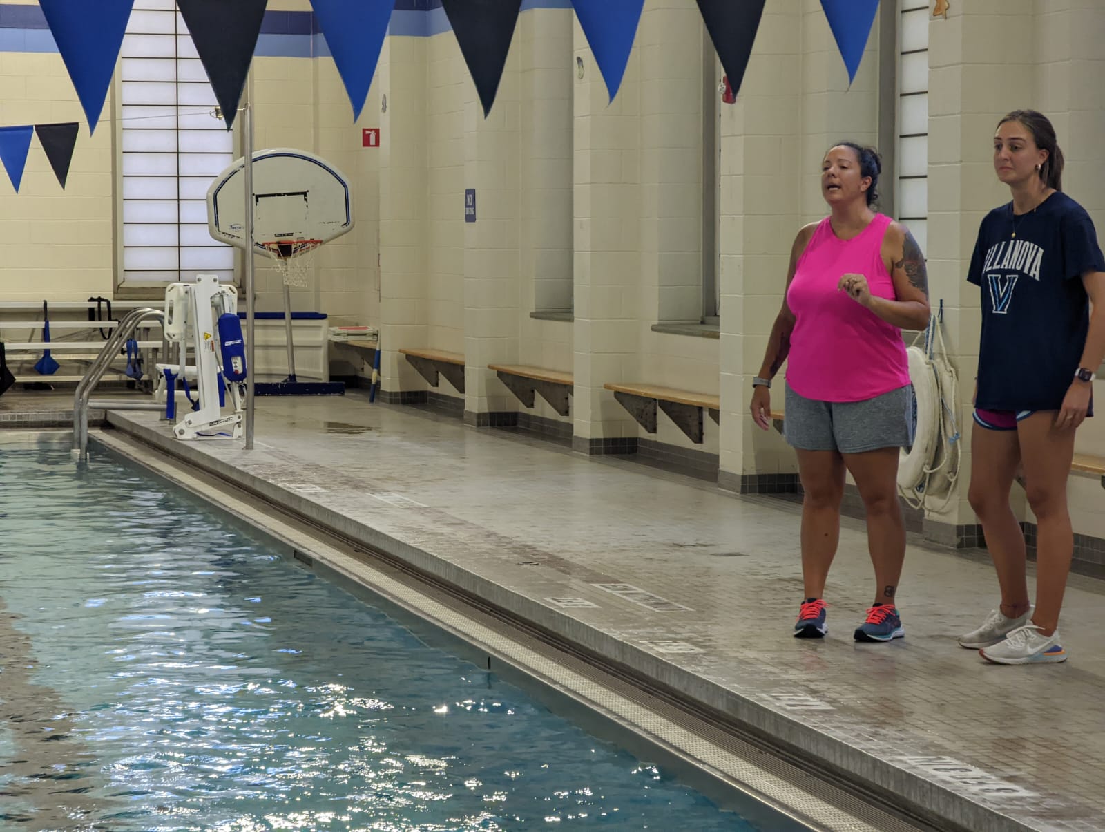 Cindy Ikeler coaches the swim team.
