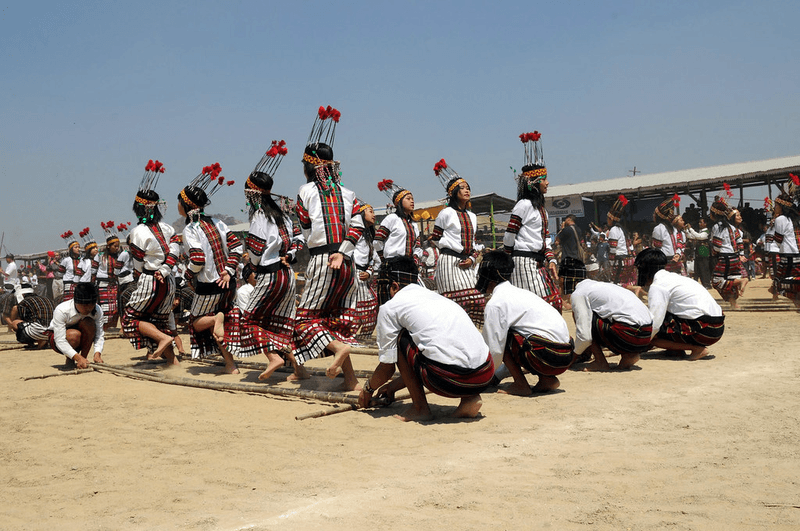 Bamboo Dance During Chapchar Kut Festival, 2010. Image: Flickr.