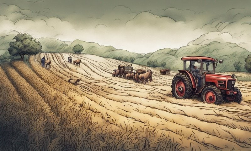 Farm showing sowing of seeds. Image for World Pulses Day