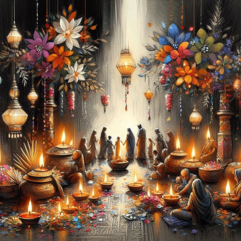 Image showing lighting of lamps. Festivals in February 2024. Blog by gaathastory