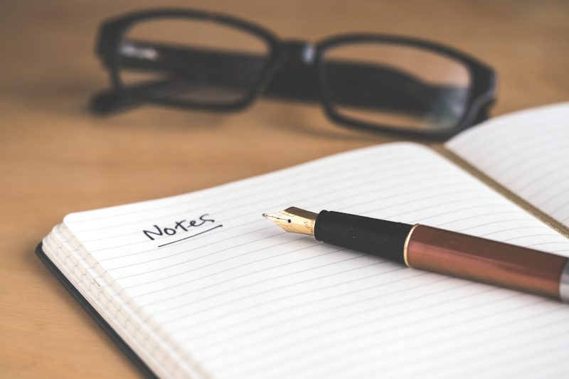 Handwritten notebook reframing a negative thought