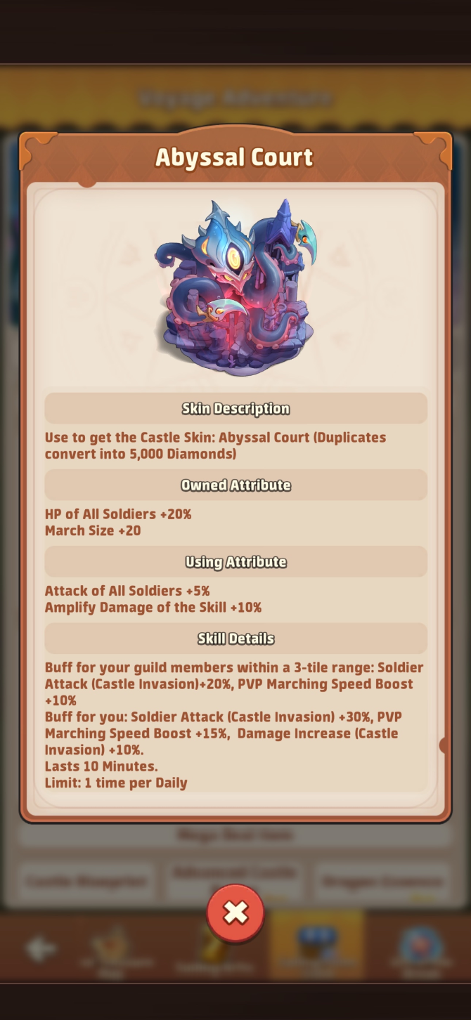 Abyssal Court Castle Skin