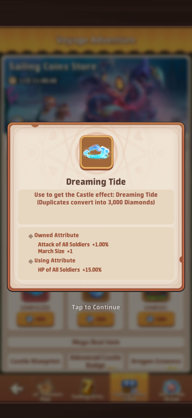 Dreaming Tide Castle Effect