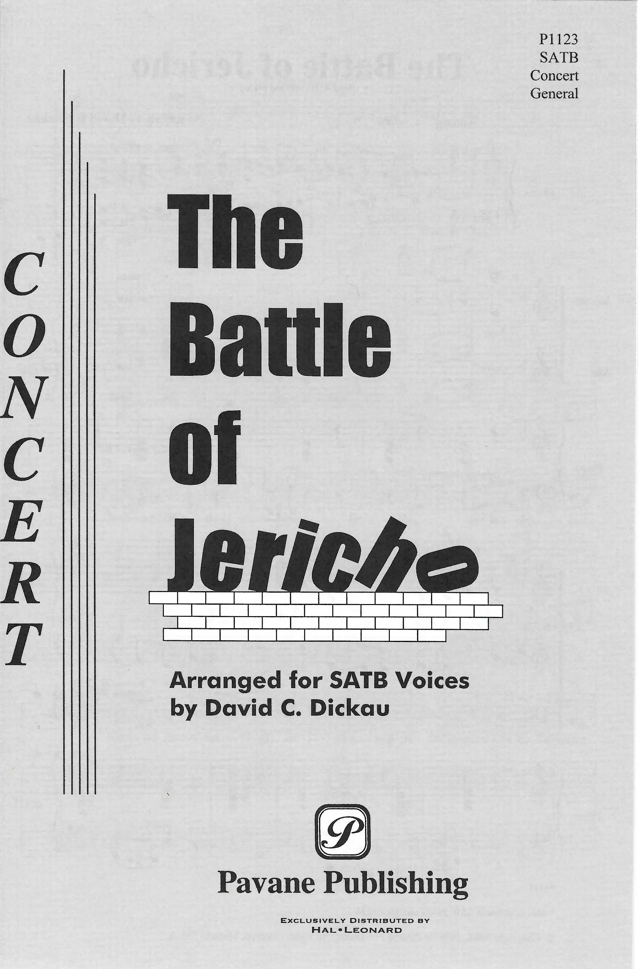 The battle of jericho satb choral score digital pavane publishing