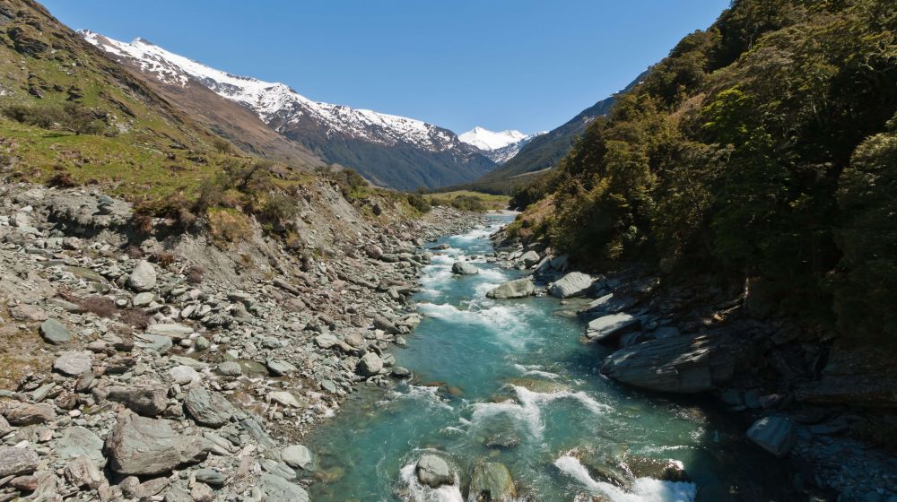 Matukituki River, between Glenfinnan Stream confluence and... on NiceFish