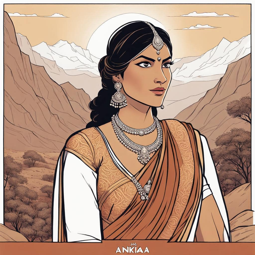 Pencil sketch featuring a Queen who resembles QueenValli. Blog by gaathastory