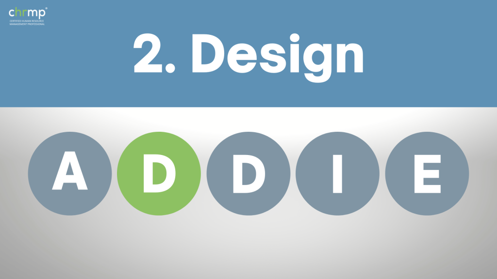 Design in ADDIE model