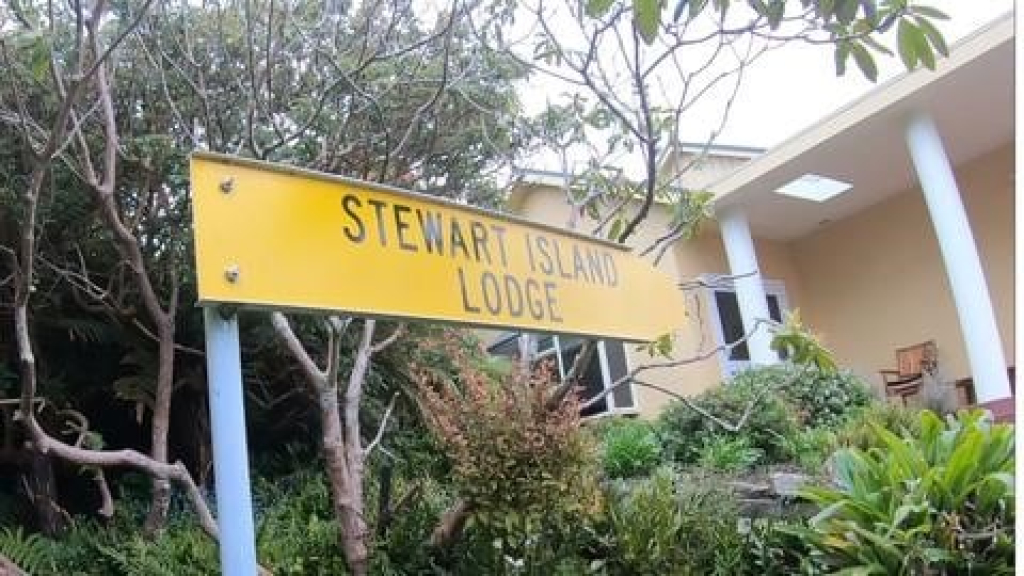 Stewart Island Lodge sign