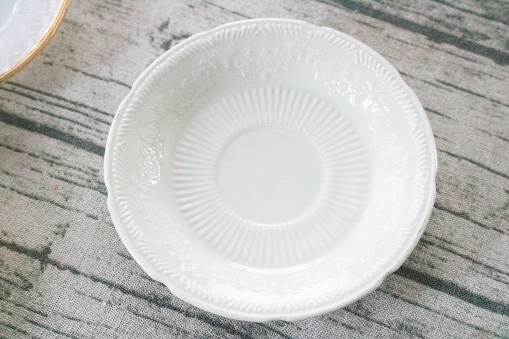 Fire-King Alice White saucer
