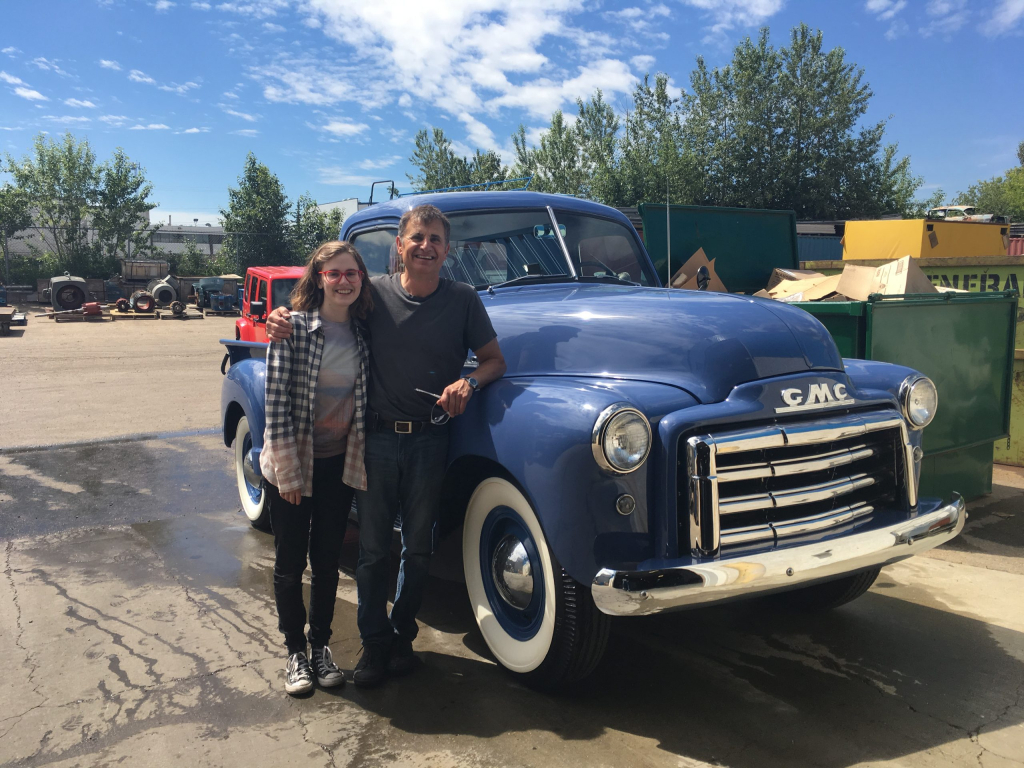 Bob and Paige Knickle with the restored 1948 GMC Truck