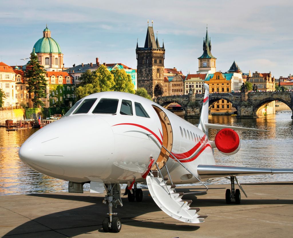 Welcome to Prague. Jet for the VIP flights.