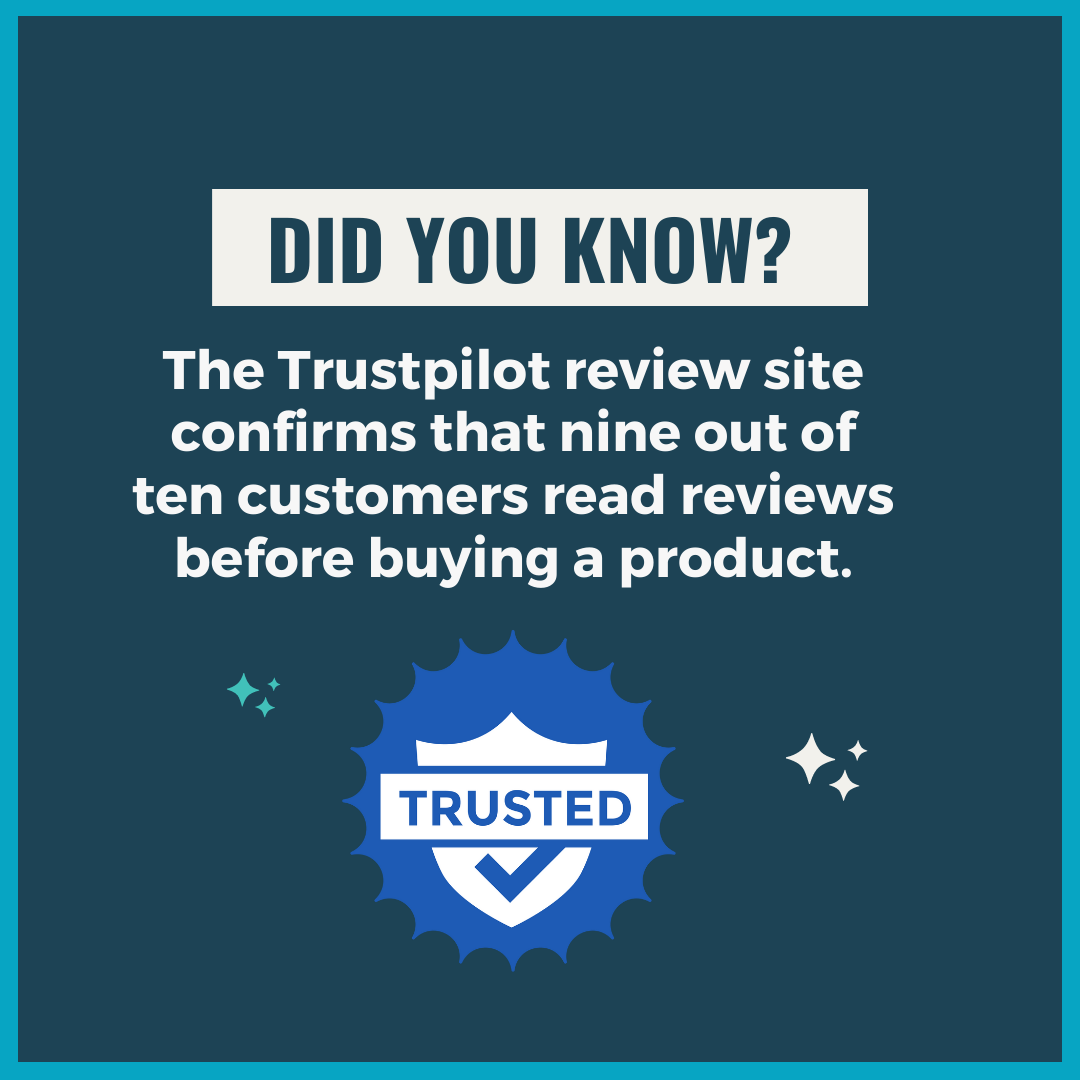 2.	The Trustpilot Review Site Confirms That Nine Out Of Ten Customers Read Reviews Before Buying A Product.