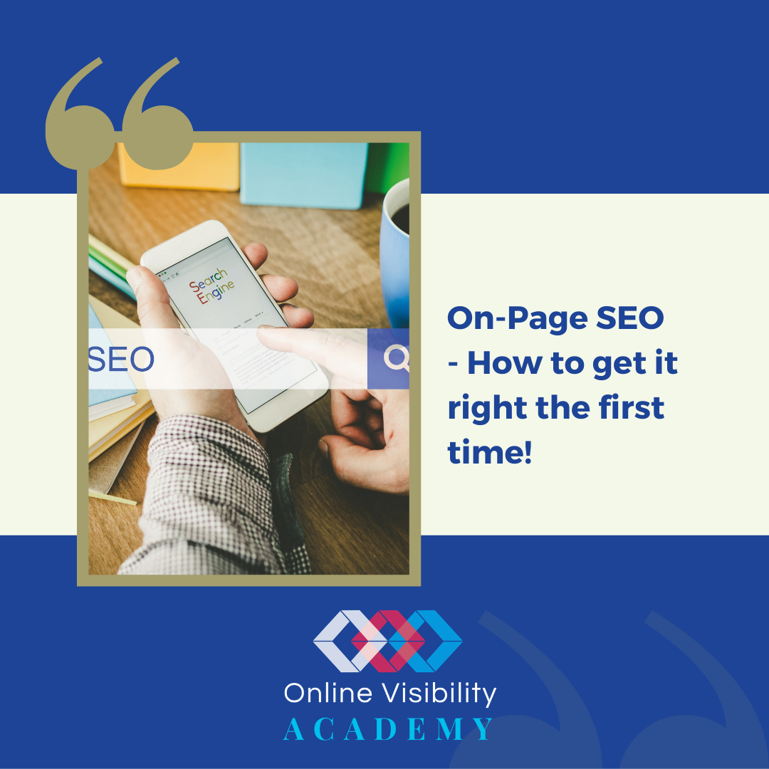 on page seo how to get it right the first time